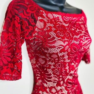 Red Hot Formal Lace Dress
